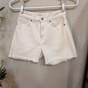 H&M Off-White Jean Shorts